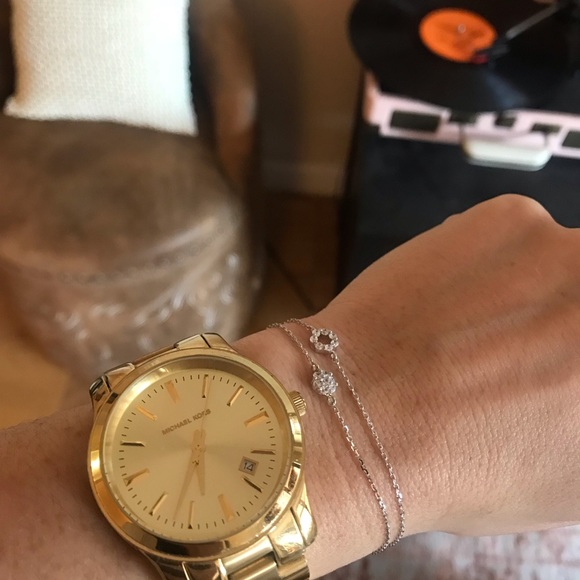 Dainty silver/cz bracelet - Picture 3 of 4